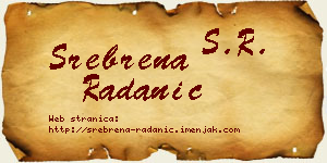 Srebrena Radanić vizit kartica